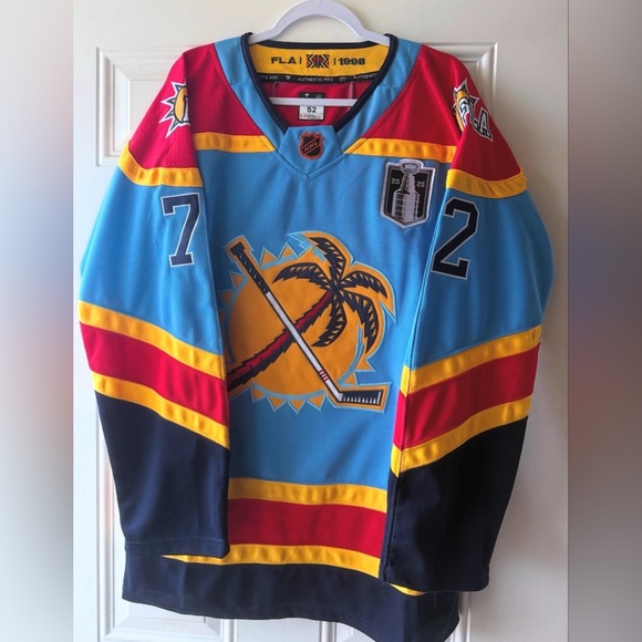 Other - SOLD OUT Florida Panthers Vibrant Hockey Jersey with Palm Tree Design